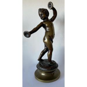 Cherub Musician, Bronze Subject