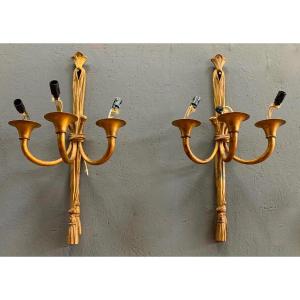 Pair Of Louis XVI Style Bronze Sconces