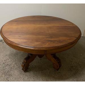 Pedestal Table With Walnut Band