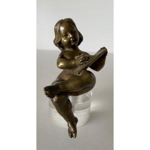 The Cherub Writer, Bronze Subject