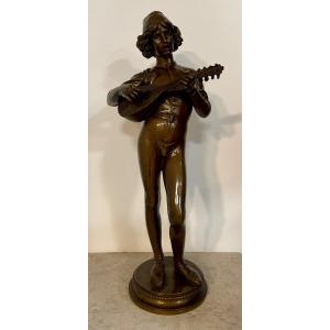 Le Joueur Florentin Sculpture En Bronze