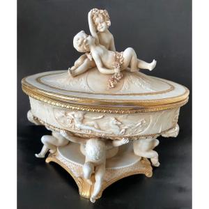 Candy Box With Putti Biscuit Decor 