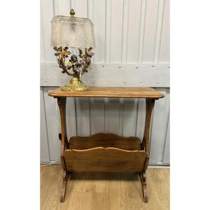 Small Cherry Wood Side Table
