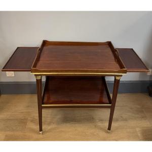 Table desserte en acajou de style Louis XVI