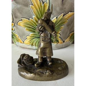 Bronze Sculpture Of A Hare Eating A Carrot 