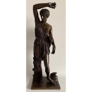 Amazone Blessée sculpture en bronze , fondeur Barbedienne