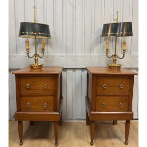 Pair Of Mahogany Nightstands