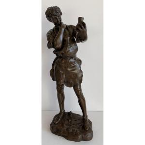 Le Potier , Sculpture En Bronze 