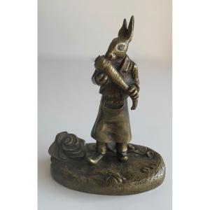 Hare Eating A Carrot, Bronze Subject