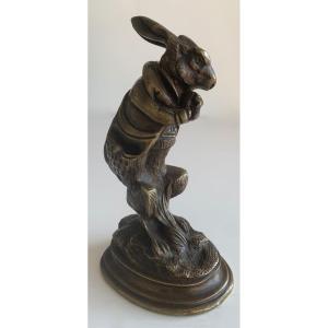Le Lièvre , Sculpture En Bronze