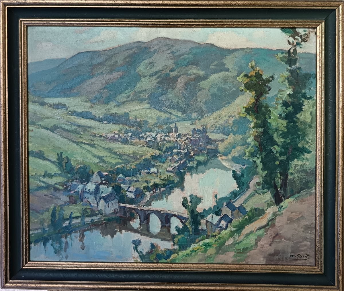 Louis Marius GUEIT – Paysage d'Aveyron – Entraygues-sur-Truyère – vers 1920-photo-2