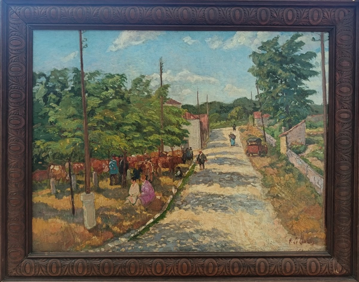 Paysage de village - Henri LE CHARLES – vers 1925-photo-2