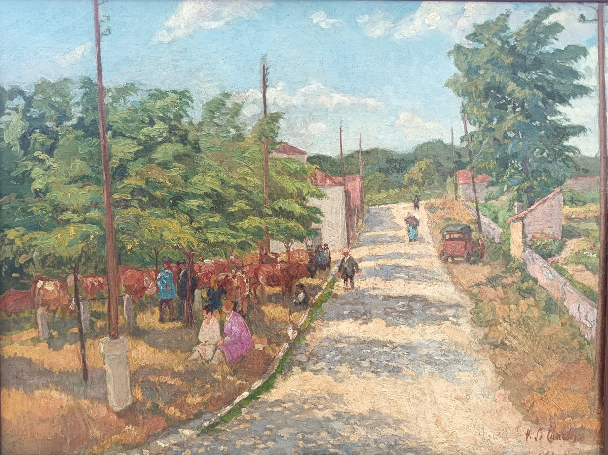 Paysage de village - Henri LE CHARLES – vers 1925