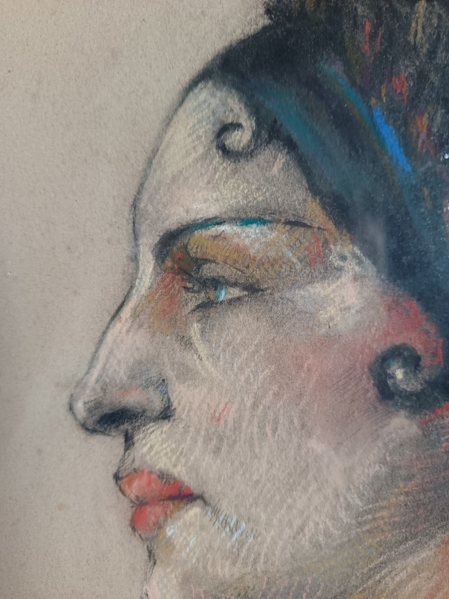 Gil CHABÉ – Portrait de femme – Pastel sur papier - vers 1930