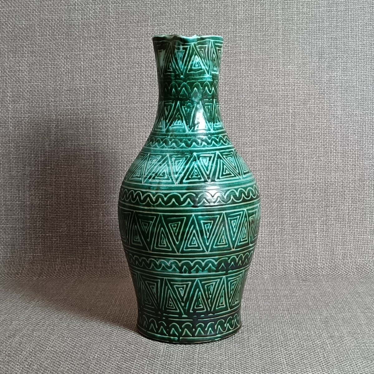 Large Vase By Robert Picault, Circa 1950-photo-4