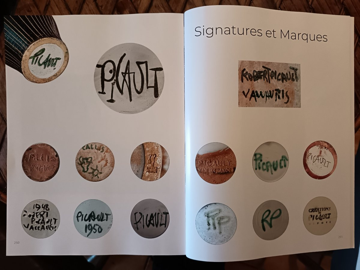 Large Vase By Robert Picault, Circa 1950-photo-7