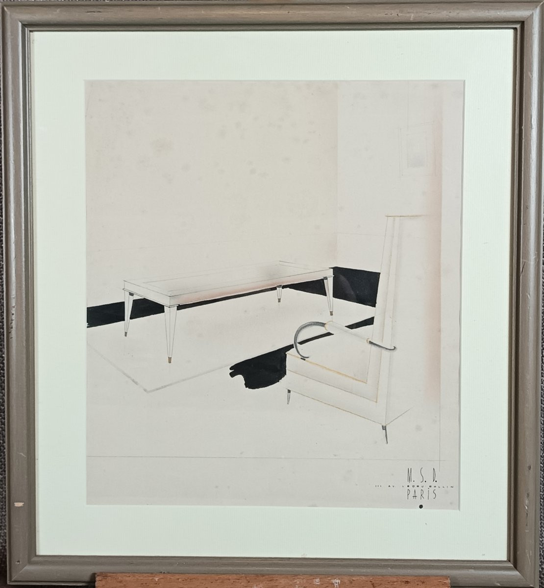 Furniture Design For A Living Room – Msd Paris – Circa 1940-photo-3