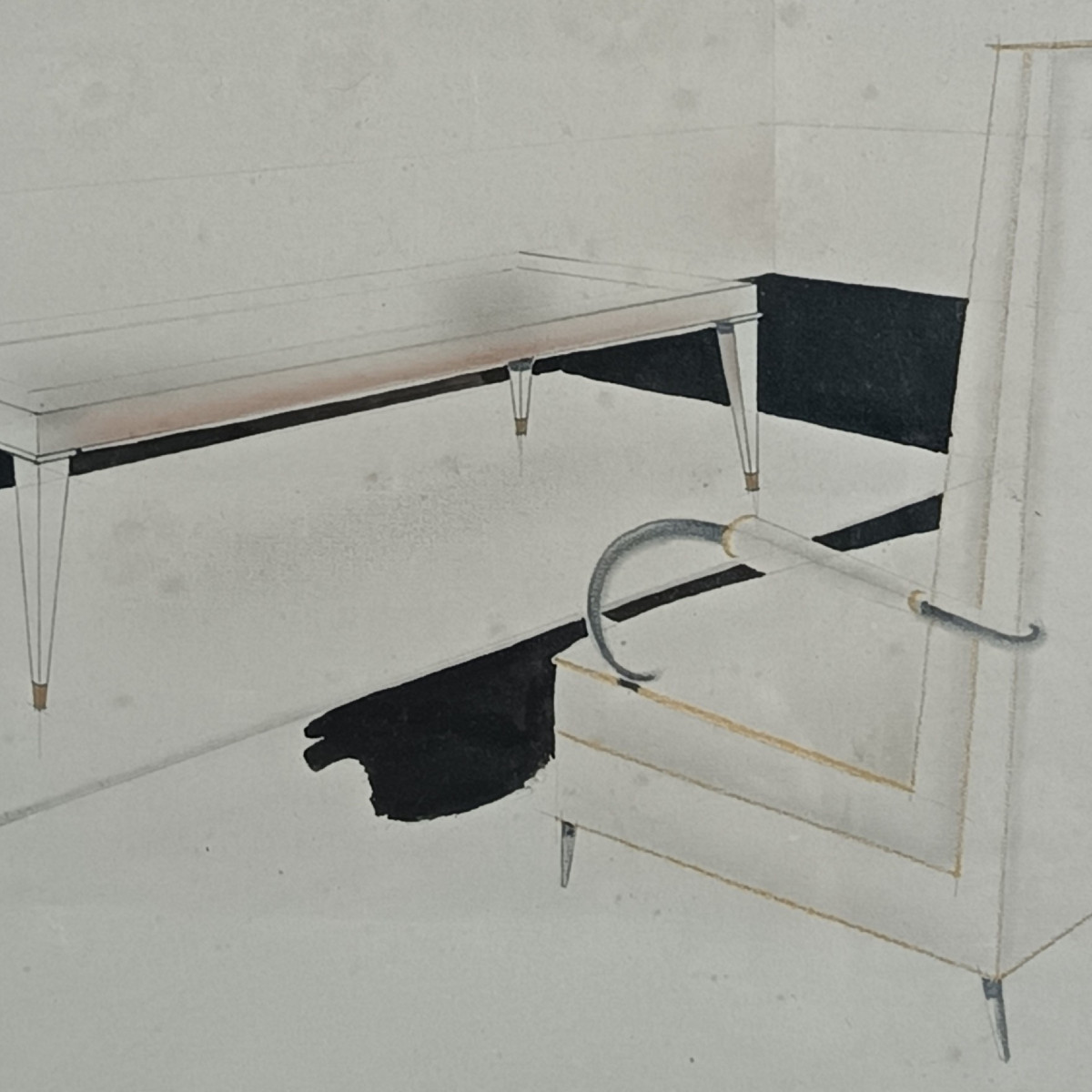 Furniture Design For A Living Room – Msd Paris – Circa 1940