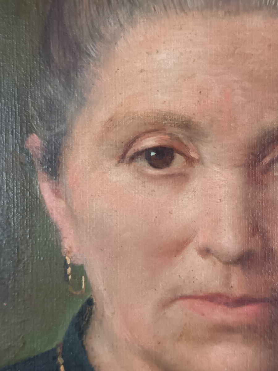 Portrait Of A Woman By émile Brunet (1869-1943) Oil On Canvas - 1895