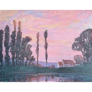 Crépuscule, paysage symboliste de Georges Château, 1947