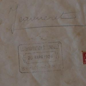 Autographe de Pierre Jeanneret, 1926