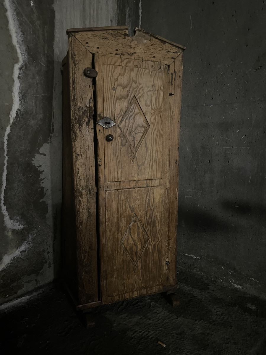 Folk Art Spanish Rustic Cabinet