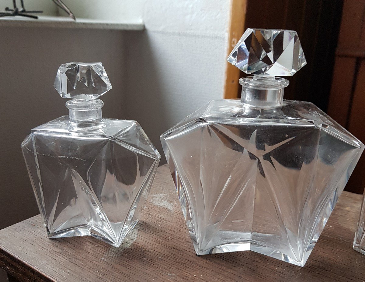 Baccarat Vigée Lebrun Crystal Toilet Set With Spray, Bottles And Powder Box-photo-2