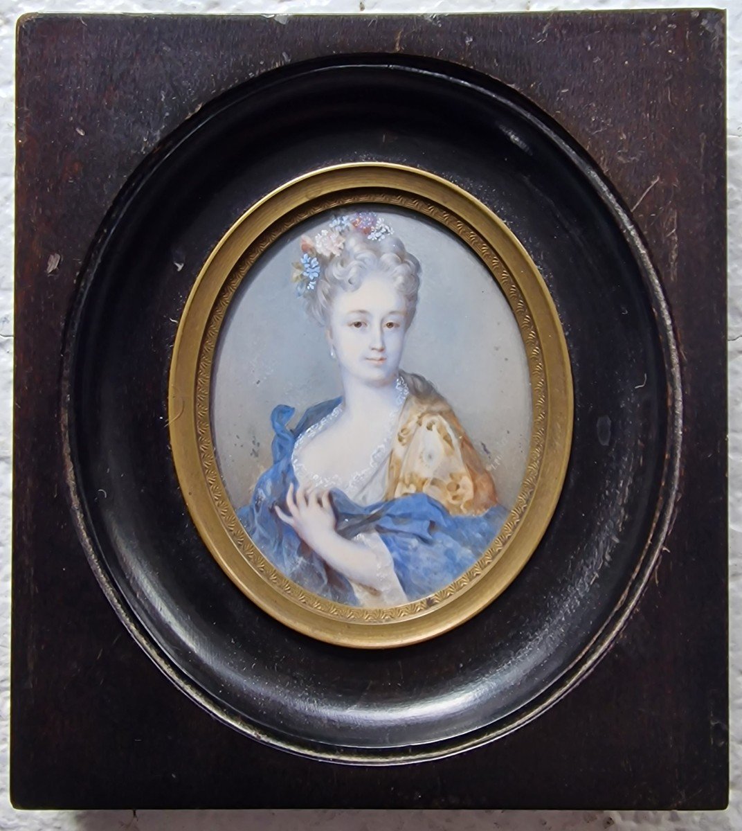 Miniature Portrait Of Young Woman From The 18th Century After Jean Baptiste Massé By Lenotre-photo-2