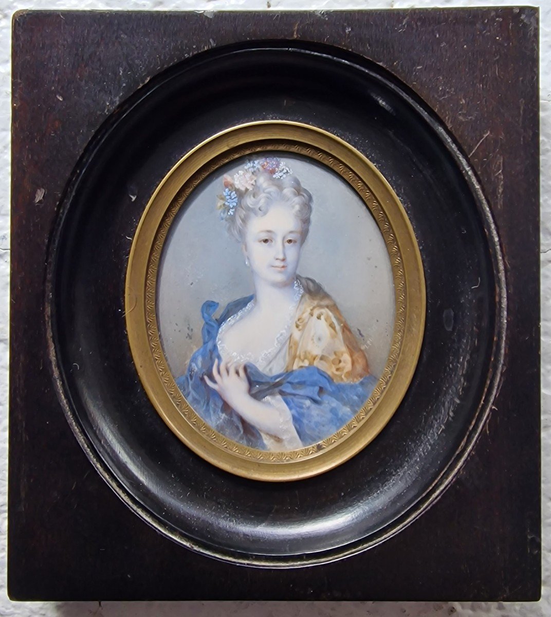 Miniature Portrait De Jeune Femme Du XVIIIème d'Après Jean Baptiste Massé Par Lenotre-photo-2
