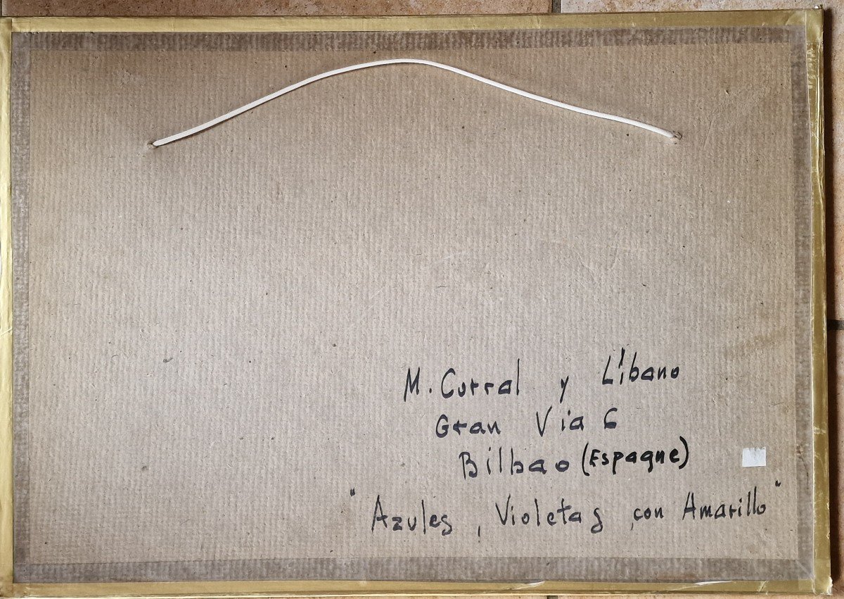 Tableau Huile Sur Papier De Mariano Corral Y Libano-photo-4