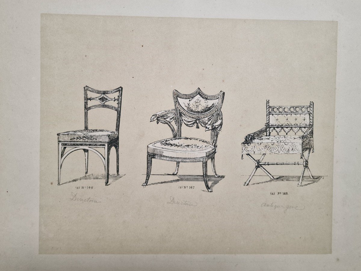 Lot Of 80 Engravings Prints Of Seats After Major French And European Collections-photo-1