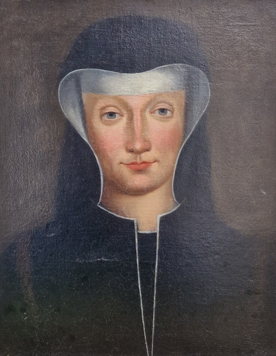 Portrait De Femme Religieuse Du Moyen âge 