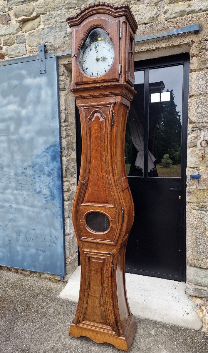 Norman Demoiselle Clock With Lantern Movement Pont Farcy Pediment Fleury Villedieu-photo-3