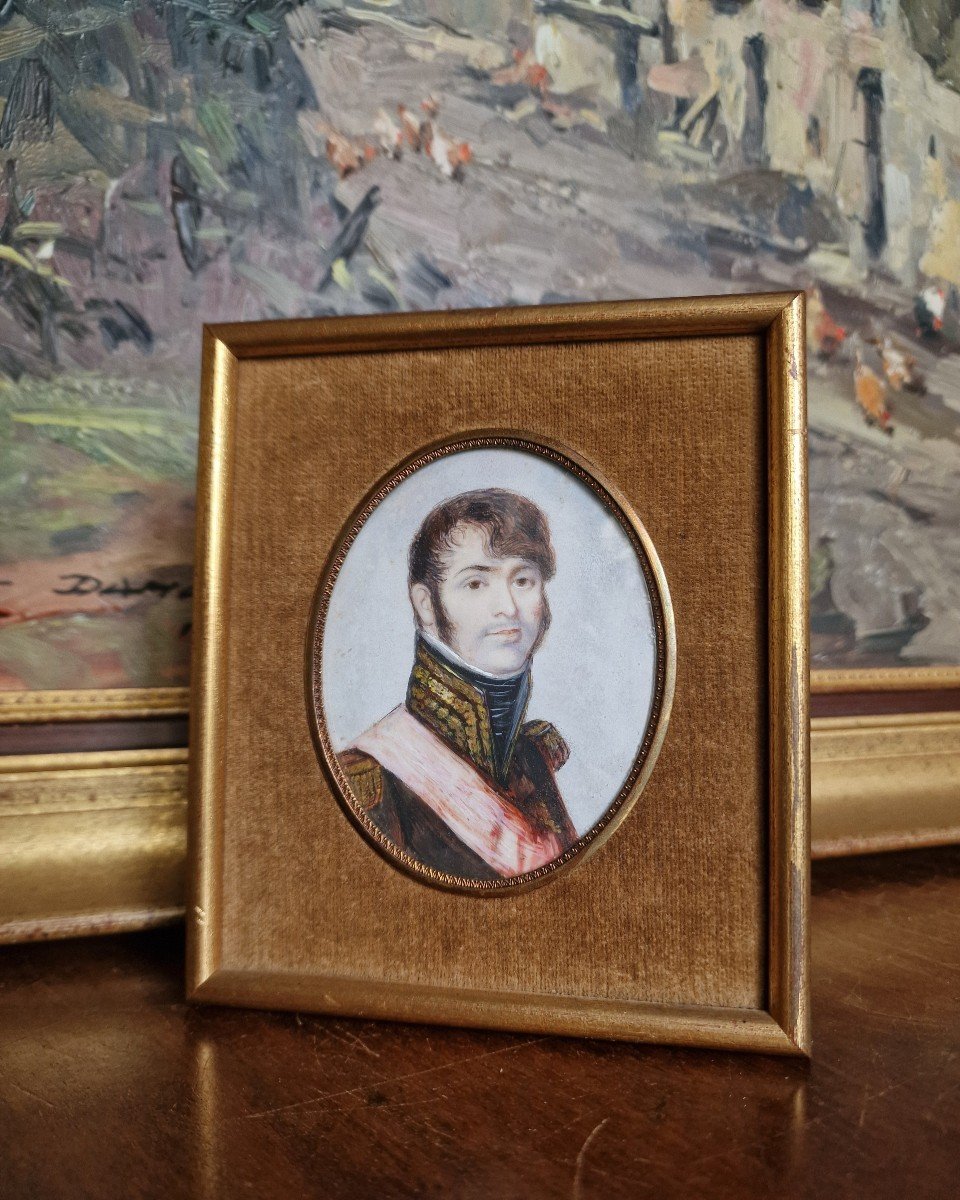 Miniature On Ivory Representative Marshal Maréchal Ney Under Napoleon Empire-photo-2