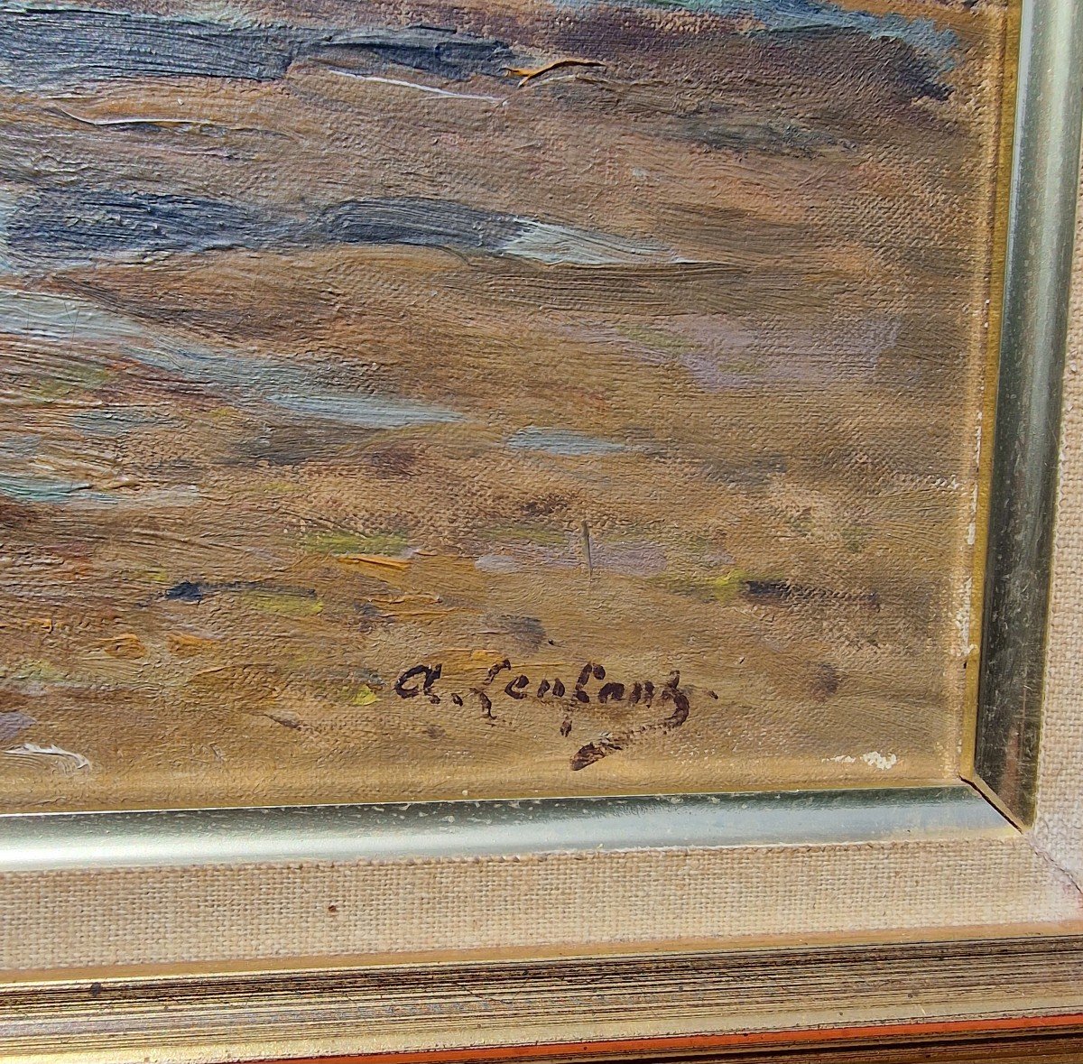 Tableau La Rivière Aven Par Albert Lenfant Vers 1900 Bords Pont Aven Bretagne-photo-4