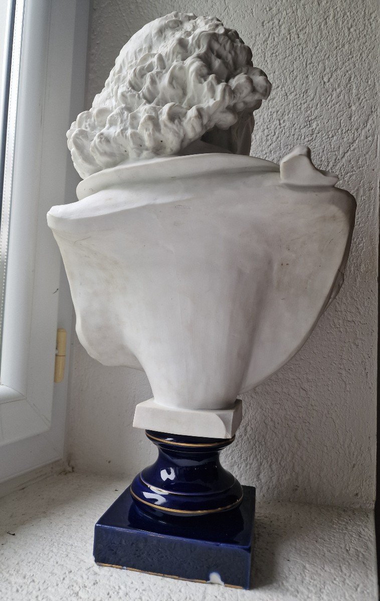 Important Sèvres Porcelain Bust Of William Shakespeare By Albert Ernest Carrier Belleuse-photo-3