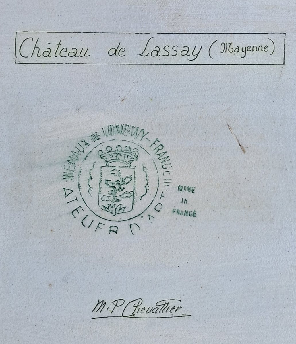 Tableau Céramique émaux De Longwy Château De Lassay En Mayenne Par Maurice Paul Chevallier -photo-1