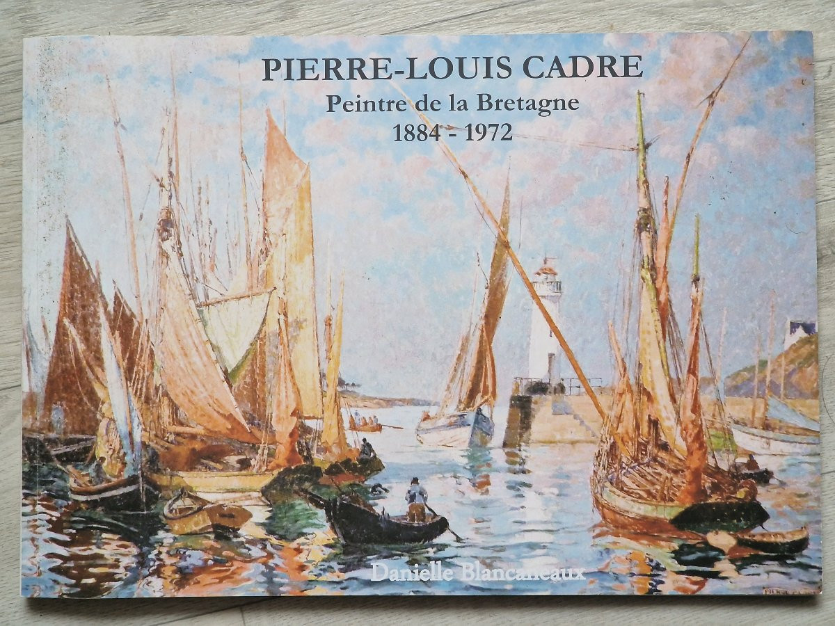 Lot de 3 tableaux de Pierre Cadre (1884-1972) paysage neige, nature morte, bouquet de fleurs-photo-3