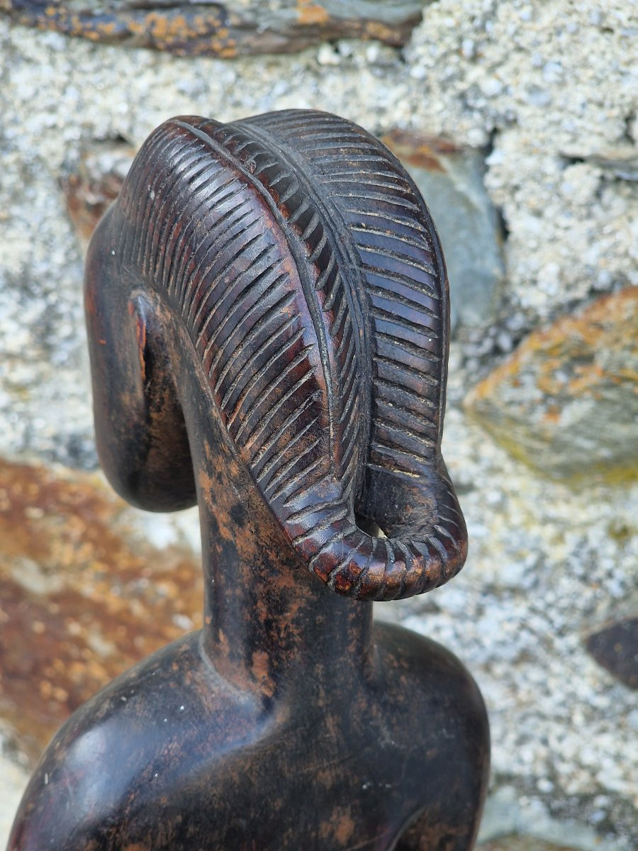 Guro Mask Ivory Coast Topped With A Female Statuette With A Dark Patina-photo-1