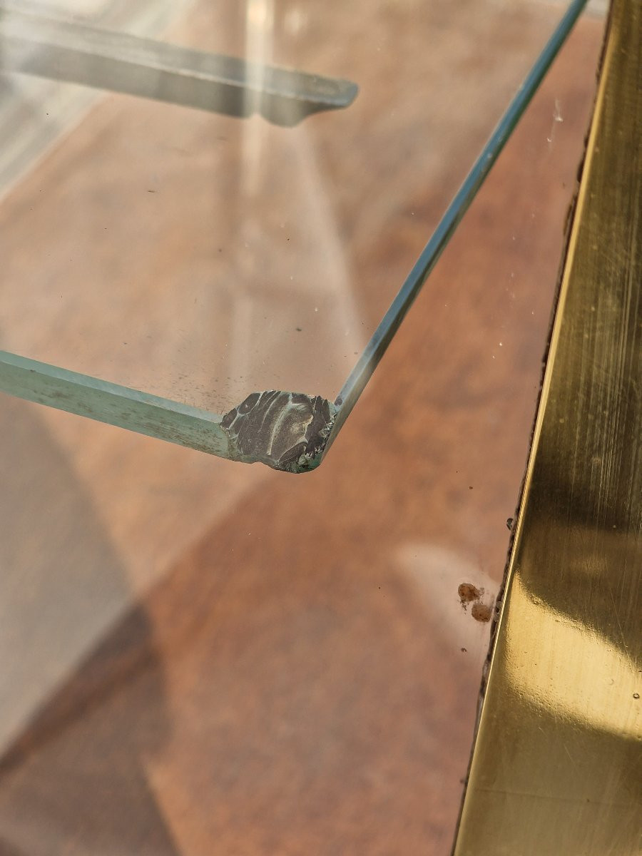 Vitrine de musée ou de magasin verre laiton et chêne style Siegel Paris-photo-8