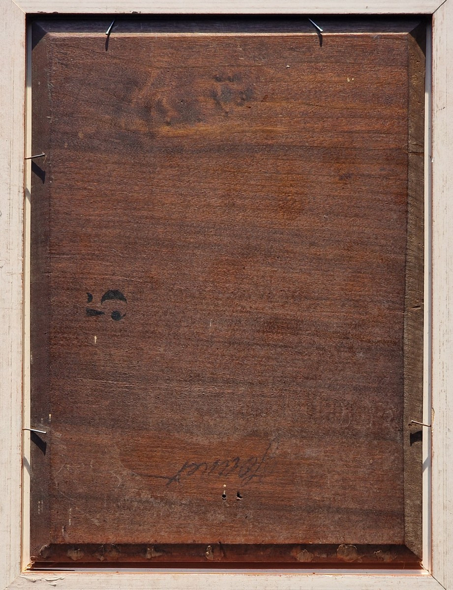 Tableau paysage côtier pêcheurs coucher de soleil du sud de la France ou Corse vers 1920-photo-5