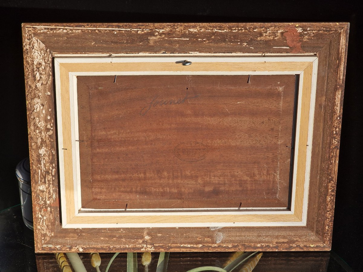 Neo-impressionist Painting Of Thatched Cottages In The Forest, In The Style Of Maximilien Luce-photo-4