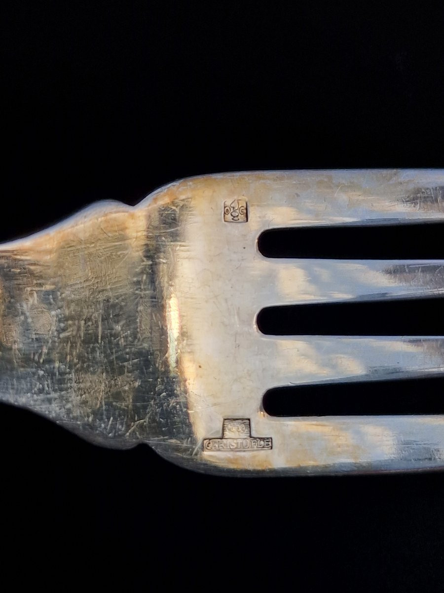 Important Christofle Silver-plated Flatware Set, Vendôme Shell Pattern, 162 Pieces, With Case-photo-3