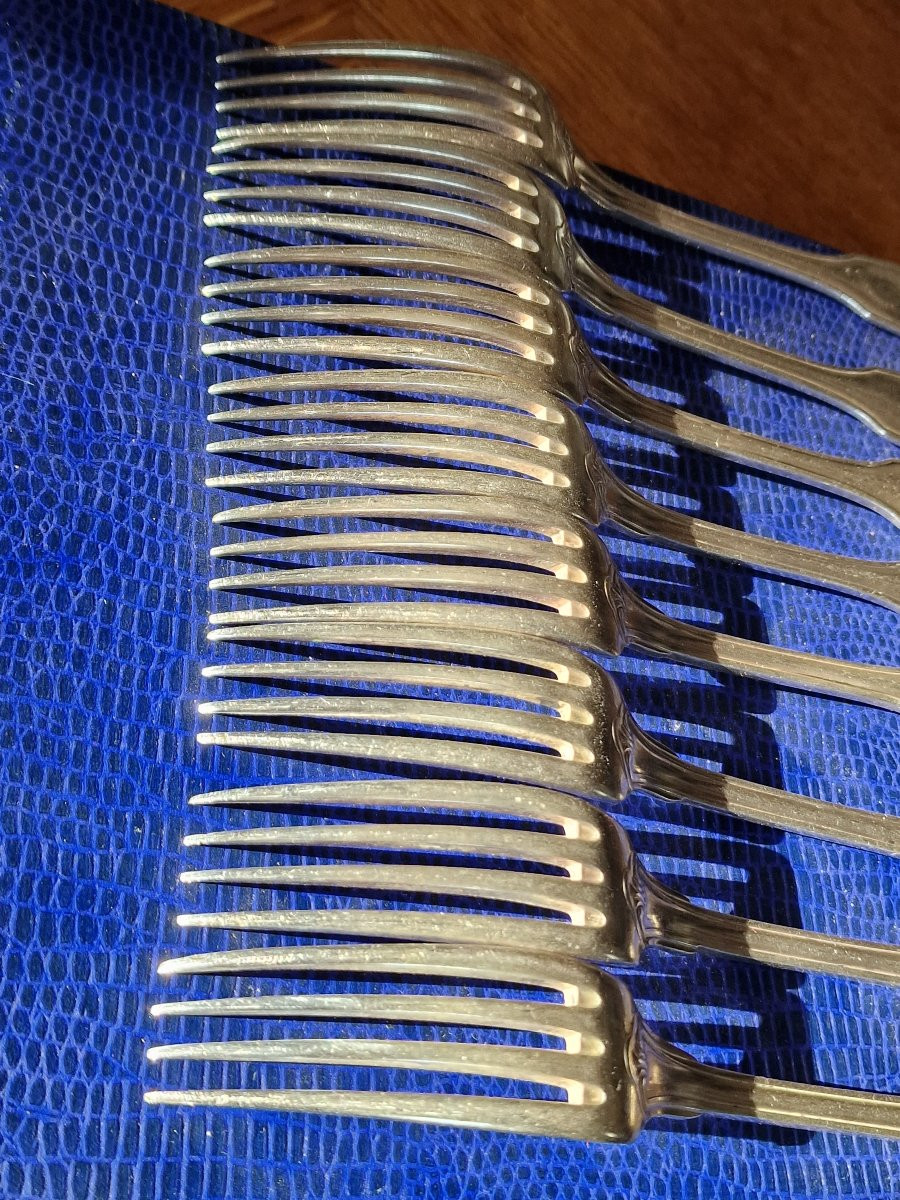 Important Christofle Silver-plated Flatware Set, Vendôme Shell Pattern, 162 Pieces, With Case-photo-6