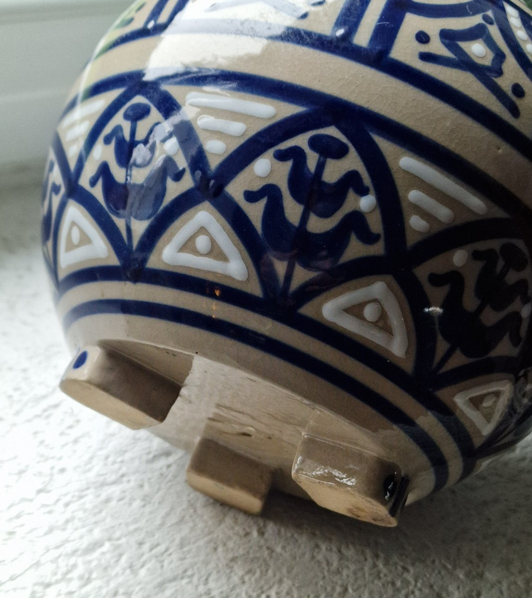 Ball Vase By Marc And Roger François, Art Deco, Hispano-moorish Style, Malicorne-photo-1