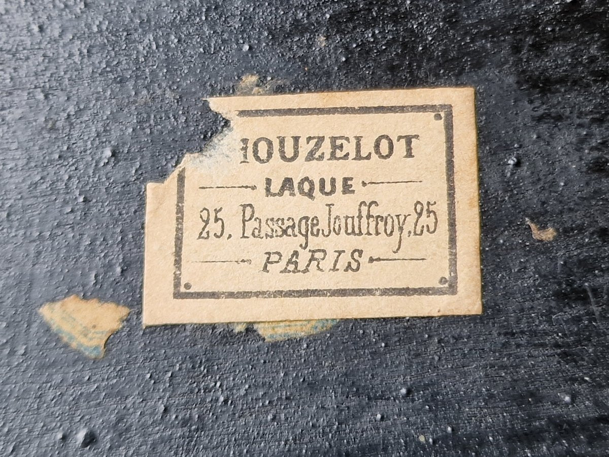 Large Japanese Lacquer Jewelry Box By Houzelot, Passage Jouffroy, Paris -photo-5