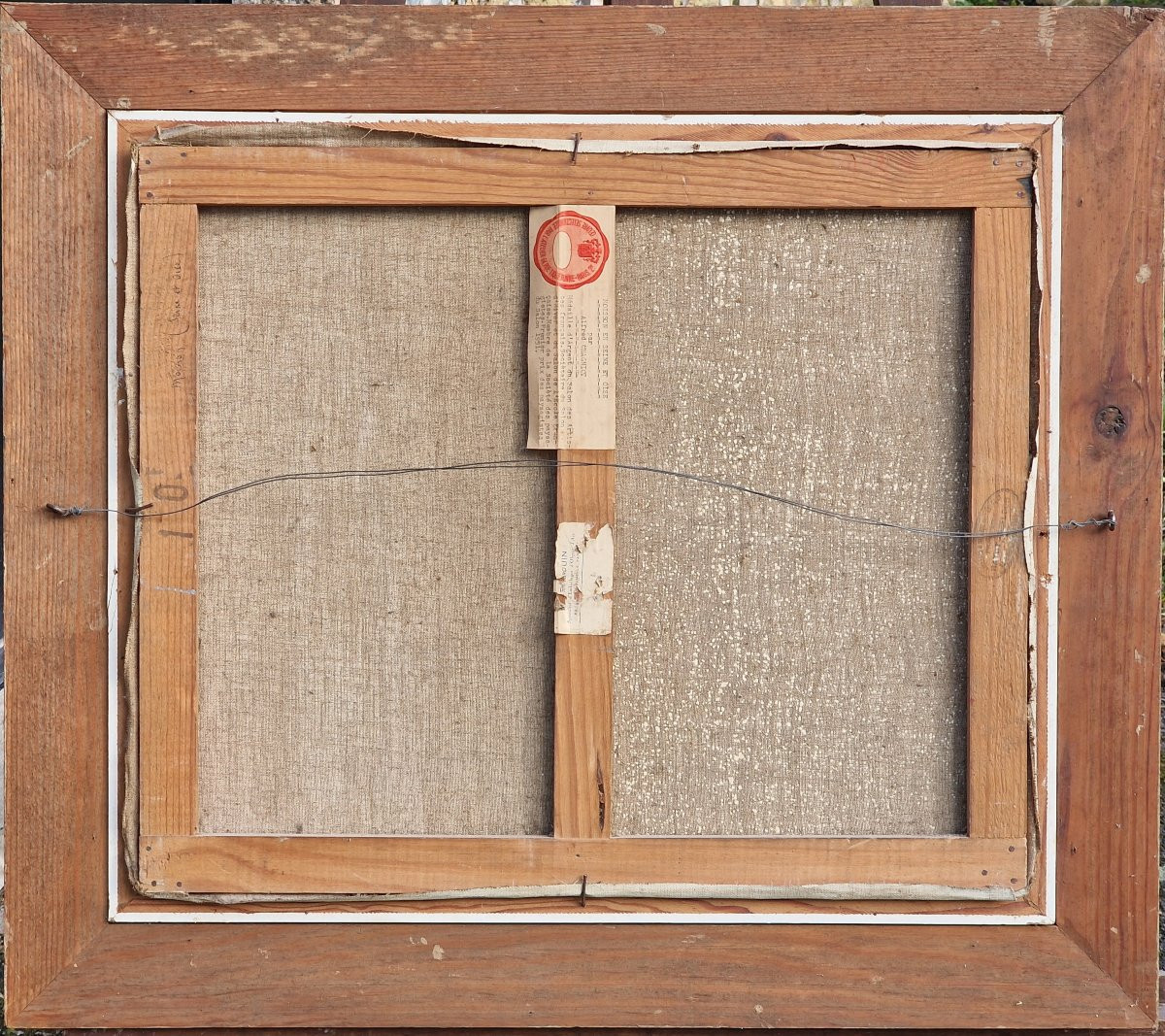 Neo-impressionist Painting By Alfred Jean Chagniot, Harvest Scene In Seine-et-oise -photo-4