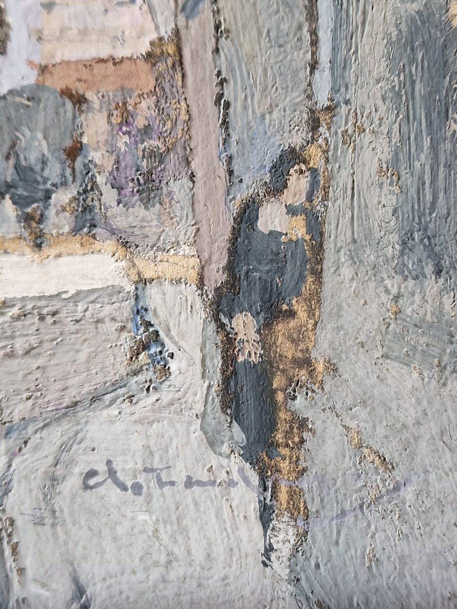 Small Painting Of An Alley In Old Angers By Charles Tranchand (1884-1955) -photo-4