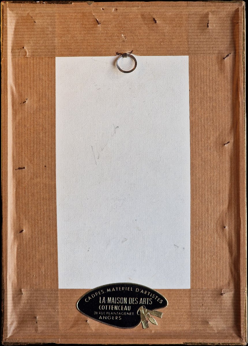 Small Painting Of An Alley In Old Angers By Charles Tranchand (1884-1955) -photo-1