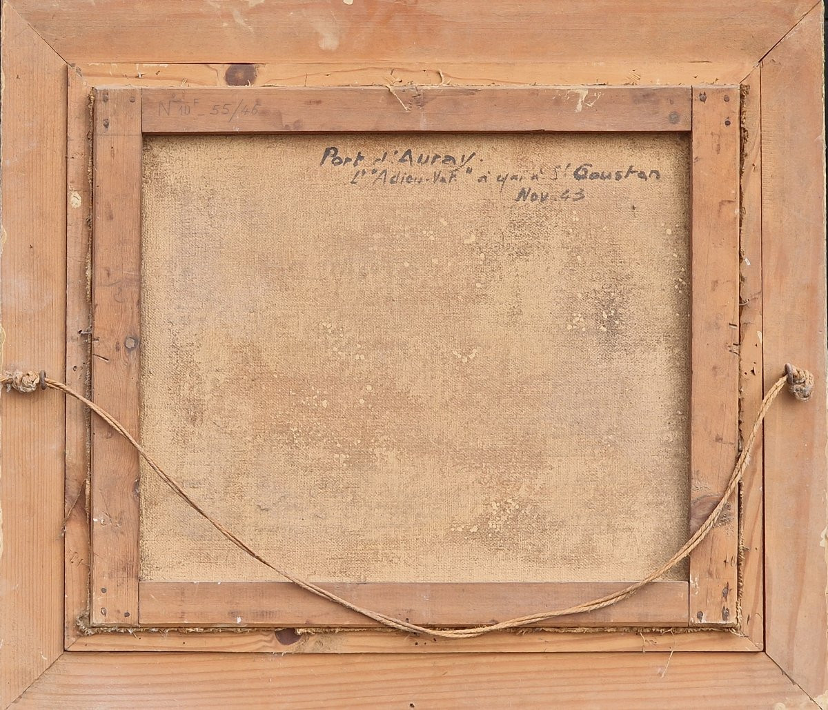 Painting Of The Boat Adieu Vat At The Port Of Saint Goustan Georges Boucard November 1943 Brittany -photo-2